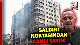 A Haber saldırı noktasında İşte İsrailin Beyrutta vurduğu binadan görüntü [upl. by Florella]