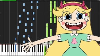 Star vs the Forces of Evil Theme amp Blood Moon Waltz Piano Tutorial Synthesia  ThePandaTooth [upl. by Lotus]