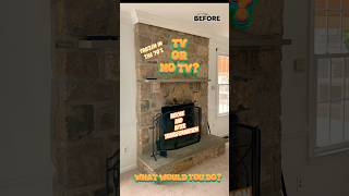 TV or No TV Fireplace Transformation shorts beforeandafter tv [upl. by Nallid579]