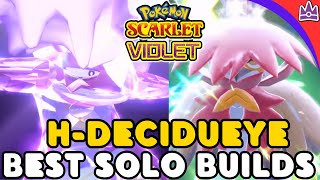 EASY Solo BUILDS to Defeat 7 Star Hisuian Decidueye for Pokemon Scarlet and Violet [upl. by Torrin]