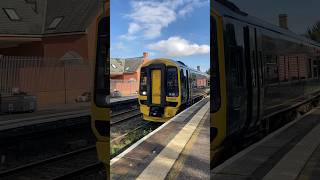 GWR class 158 departs crediton from Exeter central going to Barnstaple [upl. by Aliban350]