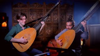 A duet on two theorbos six foot tall lutes [upl. by Cacia]