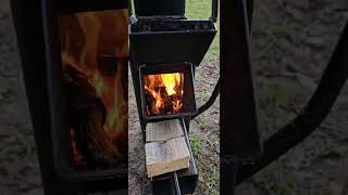 Rocket stove hybrid wood an oil part 2 [upl. by Trilley]