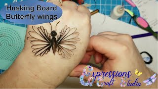 Quilling  Free Form Butterfly using Husking Board [upl. by Mcadams]