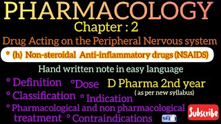 Nonsteroidal Antiinflammatory drugs NSAIDs pharmacology d Pharma 2nd year [upl. by Meares]