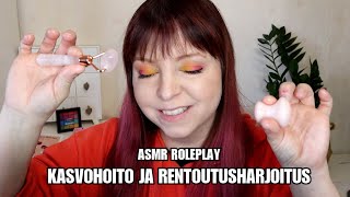 ASMR ROLEPLAY  Rentouttava kasvohoito ja meikkien esittely  Cocopanda [upl. by Alyahsal822]