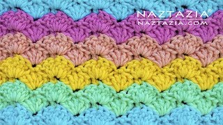 HOW to CROCHET EASY SHELL STITCH  Great for Blankets by Naztazia [upl. by Emearg78]