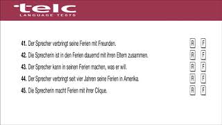 TELC B1 Zertifikat Deutsch für Jugendliche  Modelltest 2 Hören Teil 1 mit Lösungsschlüssel [upl. by Viveca139]