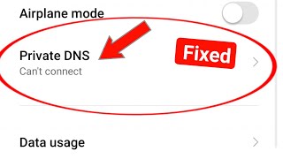 How To Fix Private DNS Cant Connected Problem In Android [upl. by Ayanaj]