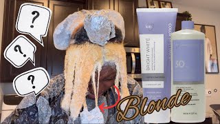 I BLEACHED MY HAIR…AGAIN scared BLACK TO BLONDE Pt1 [upl. by Fortunato]