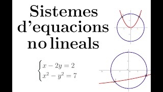 Sistemes dequacions No lineals 2x2  Part 2 [upl. by Ahsercel]