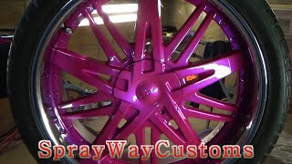 How To Paint Chrome Rims Outrageous  2001 Cadillac Deville  Part 3 [upl. by Zipporah]