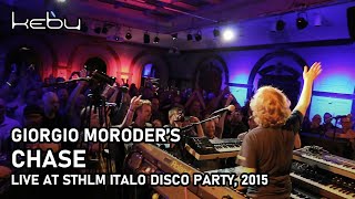 Giorgio Moroder  Chase live by Kebu  Sthlm Italo Disco Party 2015 [upl. by Volotta997]