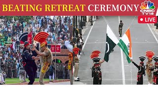 LIVE Beating Retreat Ceremony  Wagah Border Live  Independence Day 2023  Attari Border Live [upl. by Nodle]