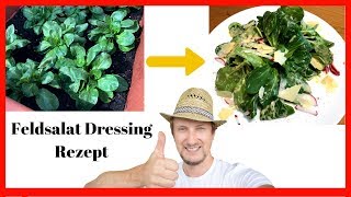 Feldsalat Dressing Rezept 🔴 frisch vom Balkon Garten [upl. by River]