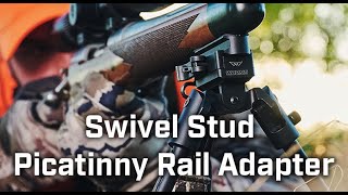 How to attach a Picatinny rail to a Sling Swivel Stud to attach a Quick Detachable Bipod [upl. by Hercules222]