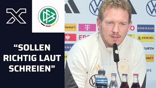 Angst vor den türkischen Fans Nagelsmann freut sich auf emotionales Publikum  DFB [upl. by Sneve]