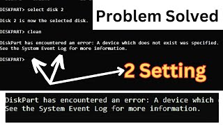 SOLVED  How To Fix DiskPart Has Encountered An Error  DiskPart has encountered an error [upl. by Willem]