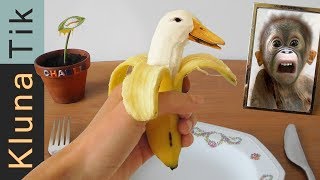 Eating a GENETICALLY MODIFIED GMO BANANA Kluna Tik Dinner 79  ASMR eating sounds no talk [upl. by Aviv]