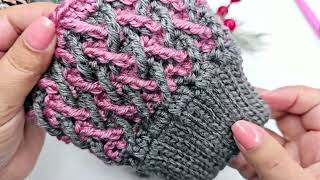 ¡No Creerás lo Fáciles que es Tejer a Crochet con Punto Cruzado 🔥 [upl. by Tersina]