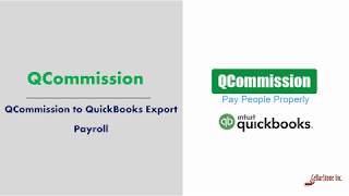 QCommission to QuickBooks Export Payroll [upl. by Anujra]