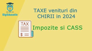 Taxe venituri din CHIRII in 2024 Impozite si CASS [upl. by Simonetta]