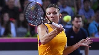 Highlights Simona Halep ROU v Andrea Petkovic GER [upl. by Hube61]