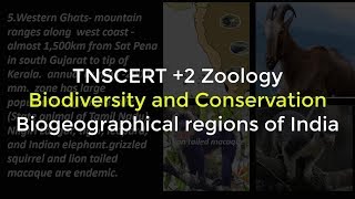 9Zoology  Biodiversity and Conservation  Biogeographical regions of india 2 [upl. by Swec]