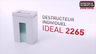 Destructeur de papier IDEAL 2265 coupe droite 4 mm [upl. by Winser933]