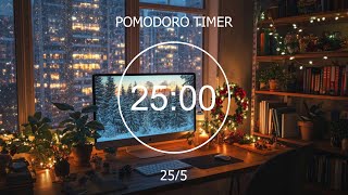 Christmas Sparkle ✨ 255 Pomodoro Timer 📚 Lofi Deep Focus Work Study With Me Stay Motivated [upl. by Adalbert]