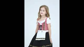 Girls German Dirndl Dress Oktoberfest Bavarian Costume [upl. by Dagnah]