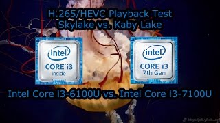 H265HEVC Playback Comparison  Skylake vs Kaby Lake [upl. by Yerhcaz]