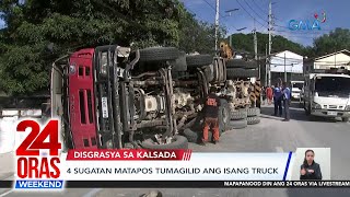 24 Oras Weekend Part 1 Tumagilid na truck royal wedding sa Brunei bagsakpresyong gulay atbp [upl. by Dona187]