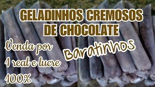 GELADINHO DE CHOCOLATE CREMOSO BARATINHO PARA VENDER POR 1 REAL SACOLÉ DE CHOCOLATE [upl. by Armat]