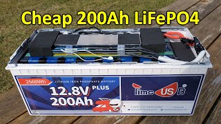 Timeusb 12V 200Ah LiFePO4 Battery Review amp Teardown Cheap GFB Batteries [upl. by Milano826]