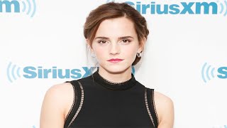 Emma Watson enhanced the Little Black Dresss fresh appearance at Pradas Fashion Week Show [upl. by Annaid]