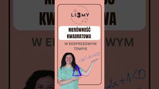 Nierówność kwadratowa Li3MY nierówność [upl. by Lodhia]