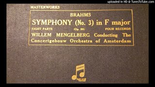 Mengelberg Brahms Symphony 3 Fdur 1932 [upl. by Ahouh]