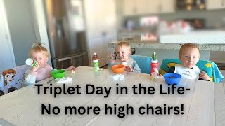 Day in the Life of Triplets No more high chairs going on the potty amp twin arguments [upl. by Walls]