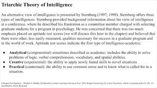 Ch11 Triarchic Theory of Intelligence [upl. by Uhp]