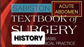 Acute Abdomen  History  Sabiston Textbook of Surgery Read With Me [upl. by Garnette336]