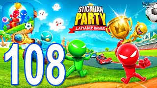 Stickman Party  Gameplay Part 108  1 2 3 4 Player Games Free All MiniGames New Update iOSAndroid [upl. by Acinehs340]