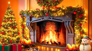 Beautiful Christmas Fireplace Ambience🎄Best Relaxing Christmas Music 🎅 Crackling Christmas Fireplace [upl. by Rehsa909]