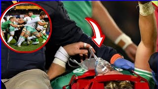 Irelands Craig Casey Stretchered Off 🔴 After Collision in 1st Test vs South Africa in Pretoria 🚑🏉 [upl. by Siesser]