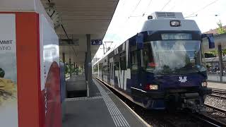 Bahnverkehr zwischen Menziken und Aarau  WSB  Primeli  Saphir  Menziken  Reinach  Suhr [upl. by Garibull]