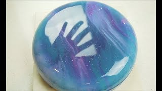 星空镜面蛋糕这样做 Galaxy Mirror glaze cake [upl. by Letnahs]