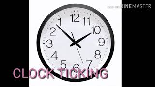 CLOCK TICKING SOUND EFFECT [upl. by Naashom440]