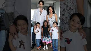 sunny Leone family ❣️ sunnyleonelifestyle sunnyleone shorts [upl. by Haliek]