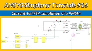 Currentfed FEA simulation of a PMSM by Maxwell and Simplorer Tutorial 16 [upl. by Morganstein682]