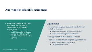 FY2025 Retirement Benefits Training  Retirement processes disability retirement [upl. by Enialed]